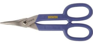 Irwin 23010 Tinner Snips - Ducktail Blade cuts straight and tight curves