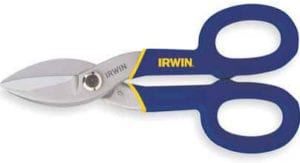 Irwin 22007 Tinner Snips - Flat Blade cuts straight and wide curves