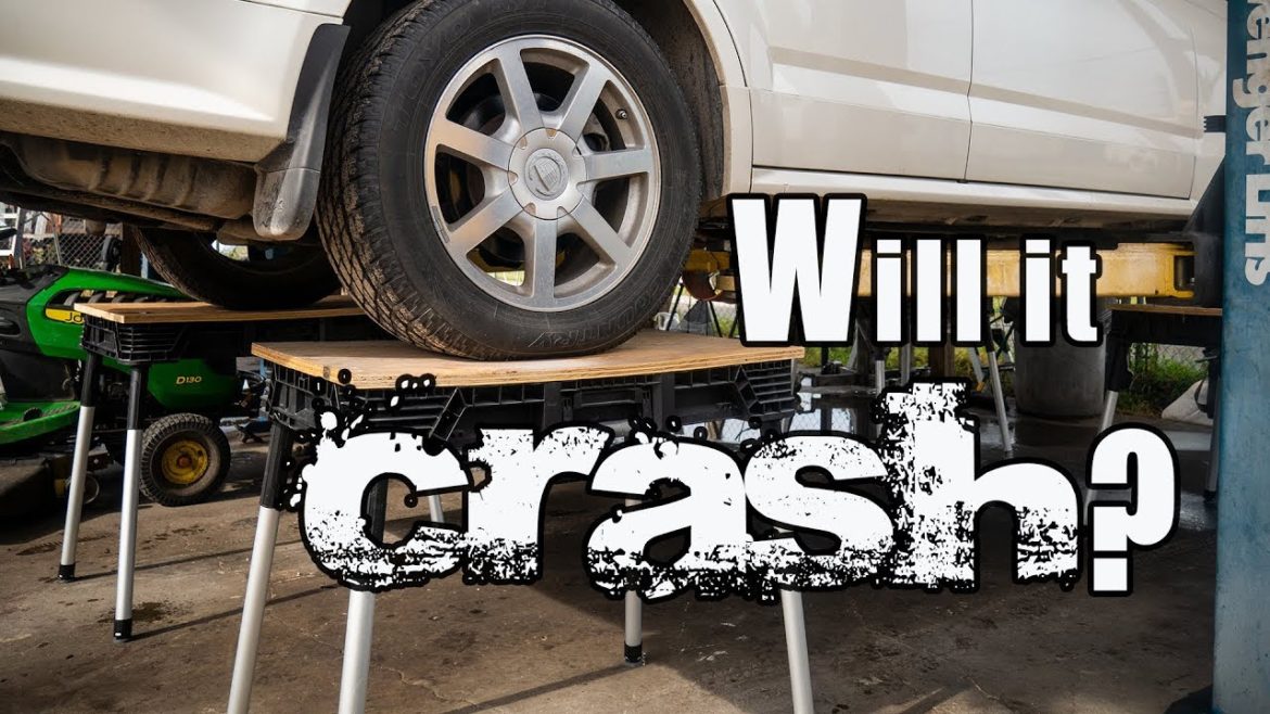 Husky Portable Workbench vs 5000 lb Car - Video Review | STR